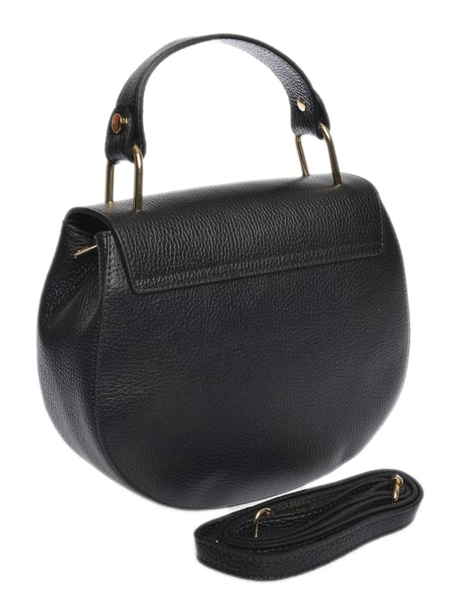 Luisa Vannini Zwart Rundleer Tas - Image 2