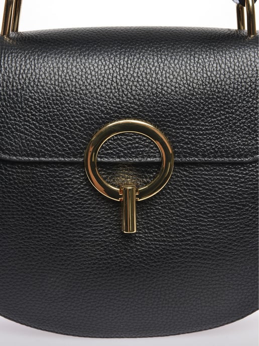 Luisa Vannini Zwart Rundleer Tas - Image 3