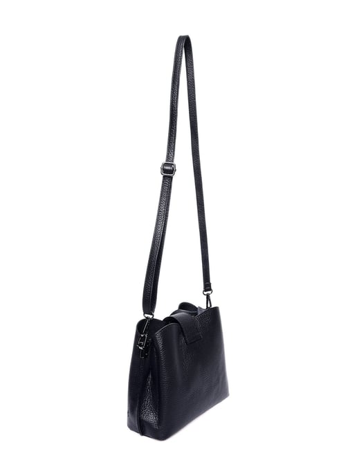 Luisa Vannini Zwart Rundleer Tas - Image 2