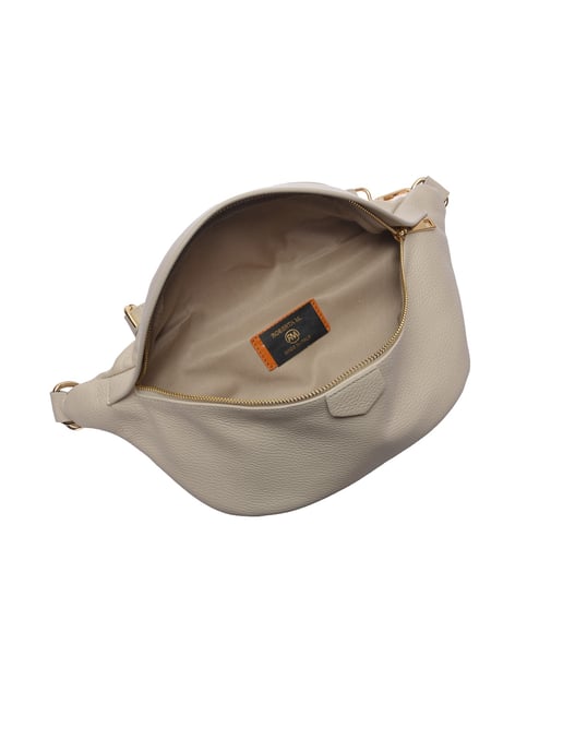 Roberta M Beige Rundleer Tas - Image 4