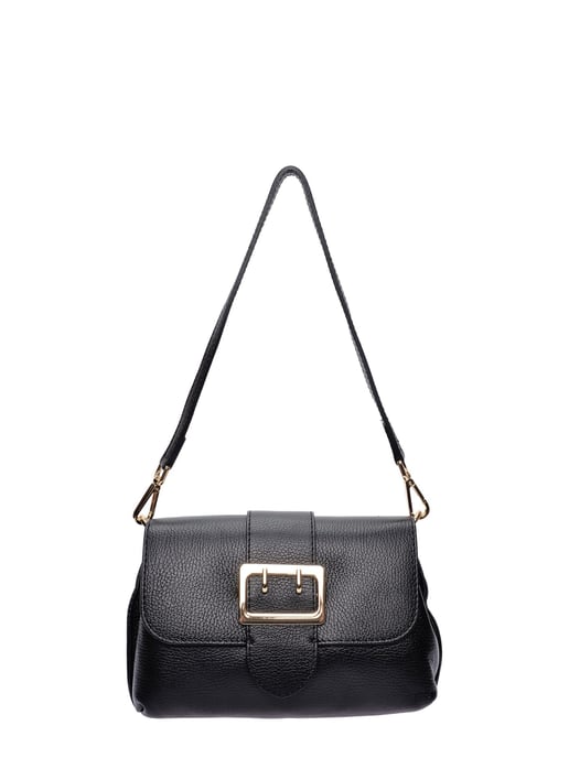 Isabella Rhea Zwart Rundleer Tas - Image 1