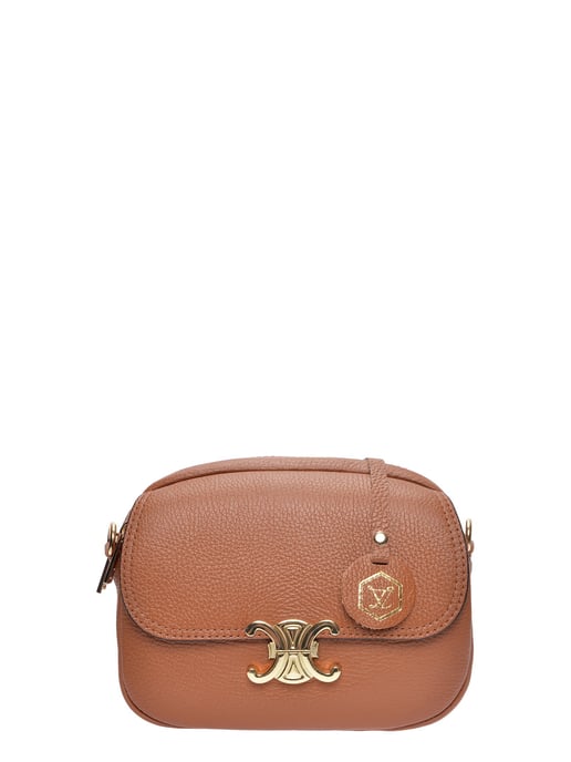 Luisa Vannini Brown Rundleer Tas - Image 1