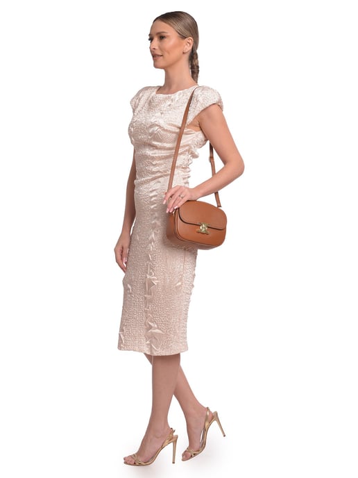Luisa Vannini Brown Rundleer Tas - Image 5