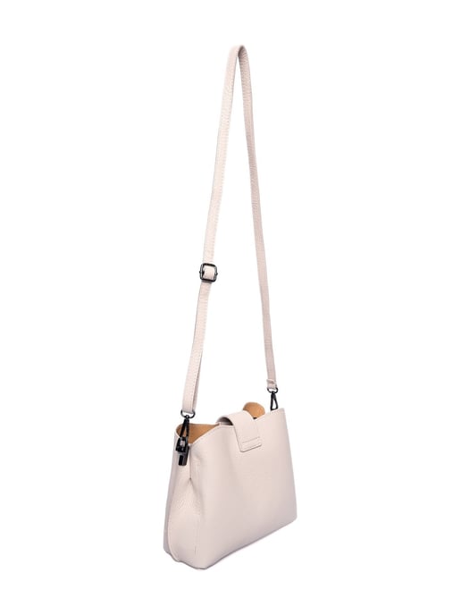 Luisa Vannini Beige Rundleer Tas - Image 2