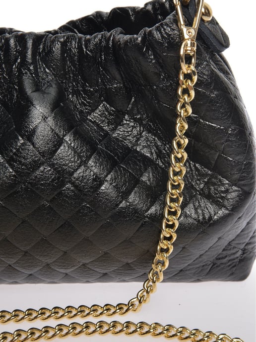 Anna Luchini Zwart Rundleer Tas - Image 3