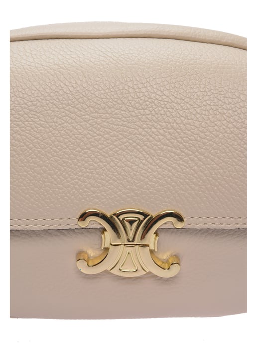 Luisa Vannini Beige Rundleer Tas - Image 3