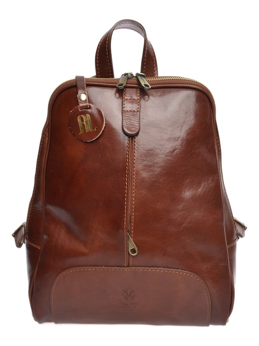 Anna Luchini Bordeauxrood Rundleer Tas - Image 1