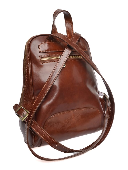 Anna Luchini Bordeauxrood Rundleer Tas - Image 2