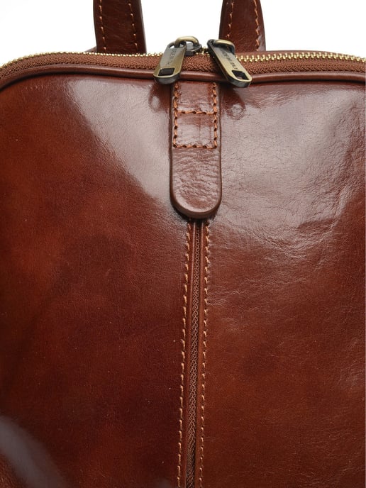 Anna Luchini Bordeauxrood Rundleer Tas - Image 3