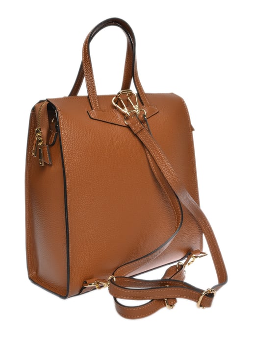 Luisa Vannini Brown Rundleer Tas - Image 2