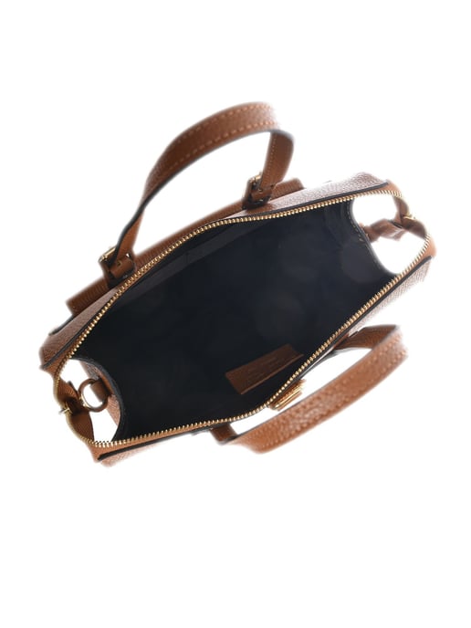 Luisa Vannini Brown Rundleer Tas - Image 4