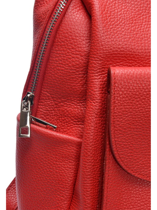 Anna Luchini Rood Rundleer Tas - Image 3