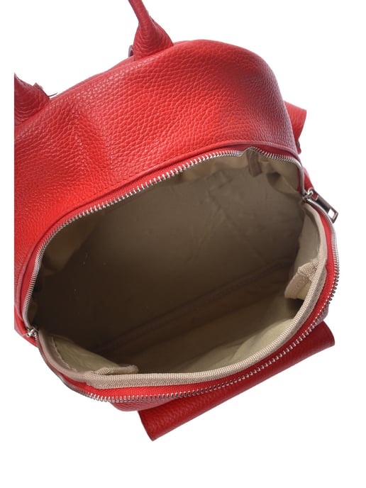 Anna Luchini Rood Rundleer Tas - Image 4
