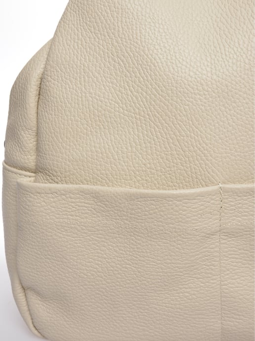 Anna Luchini Beige Rundleer Tas - Image 3