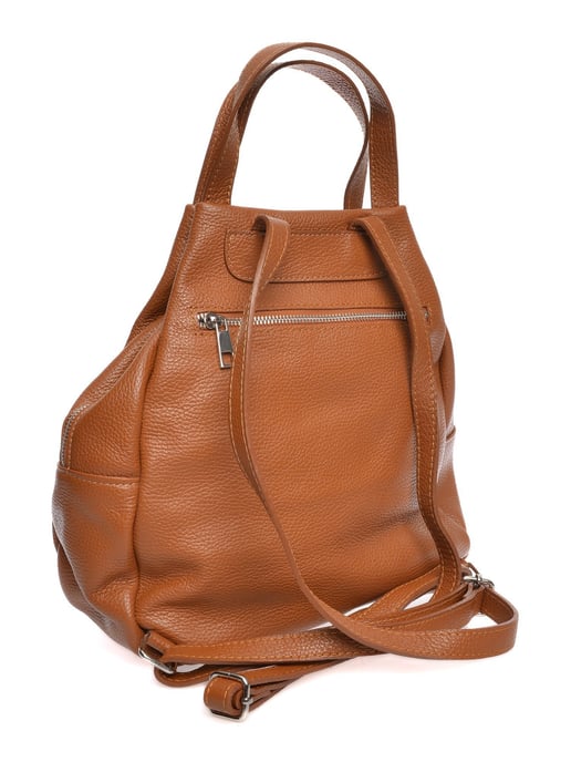 Anna Luchini Brown Rundleer Tas - Image 2