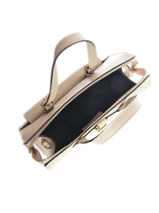 Luisa Vannini Beige Rundleer Tas - Image 4