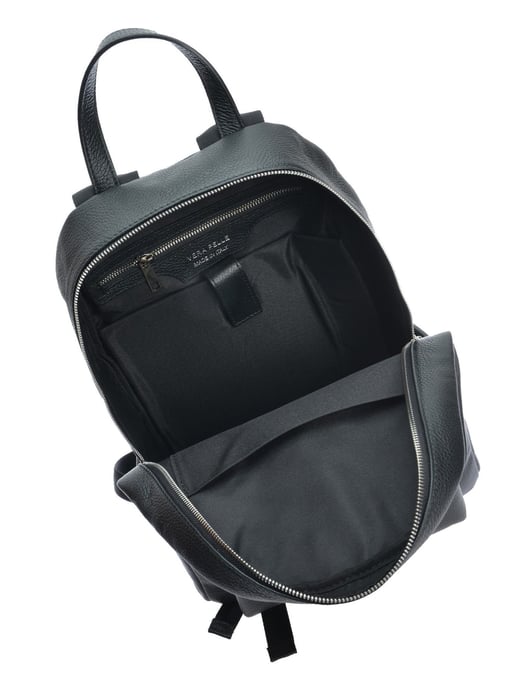 Anna Luchini Zwart Rundleer Tas - Image 4