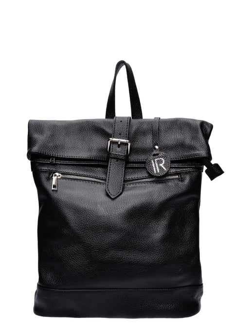 Isabella Rhea Zwart Rundleer Tas - Image 1