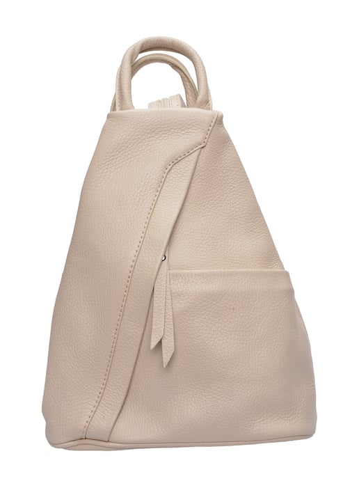 Isabella Rhea Beige Rundleer Tas - Image 1