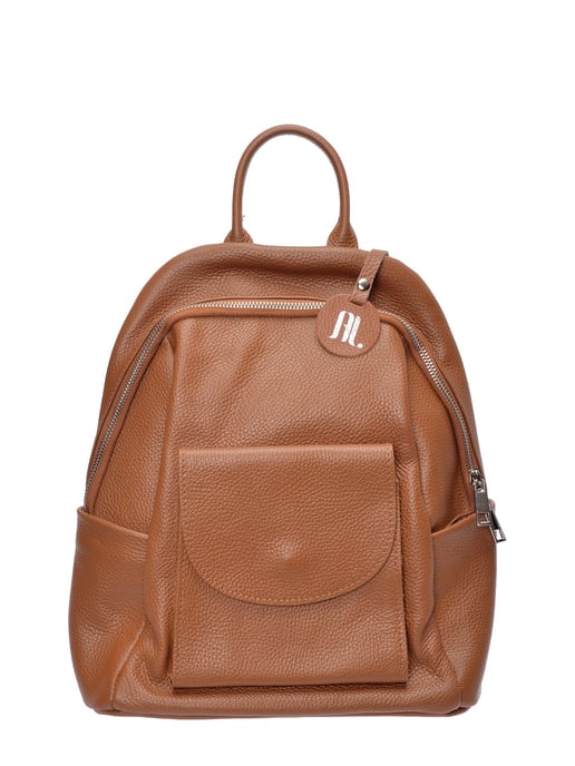 Anna Luchini Brown Rundleer Tas - Image 1