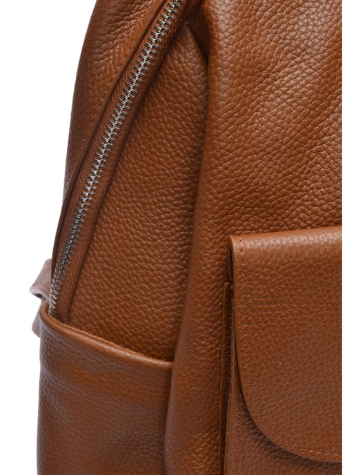 Anna Luchini Brown Rundleer Tas - Image 3