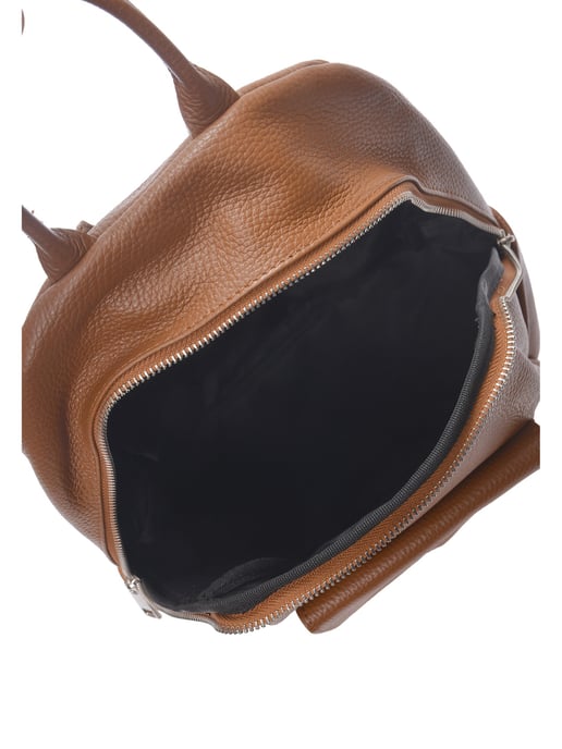 Anna Luchini Brown Rundleer Tas - Image 4