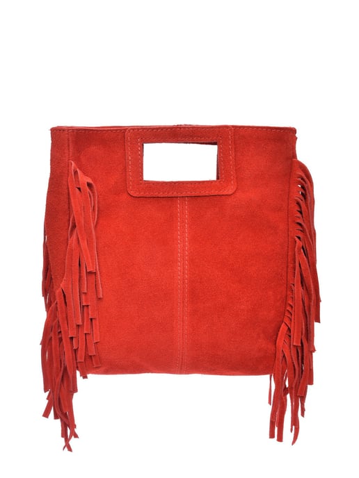Anna Luchini Rood Rundleer Tas - Image 1
