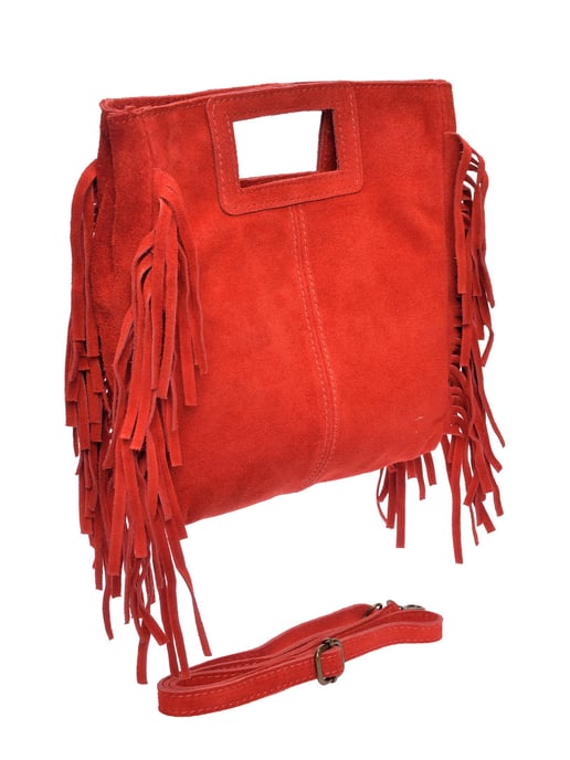 Anna Luchini Rood Rundleer Tas - Image 2