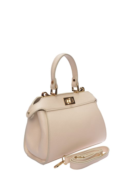 Roberta M Beige Rundleer Tas - Image 2