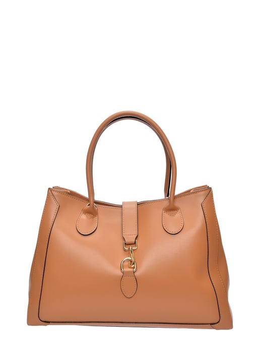 Isabella Rhea Brown Rundleer Tas - Image 1