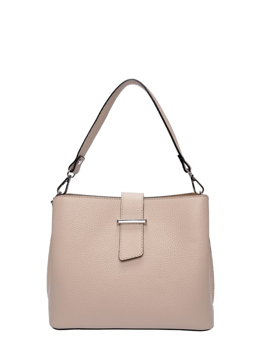 Isabella Rhea Beige Rundleer Tas - Image 1