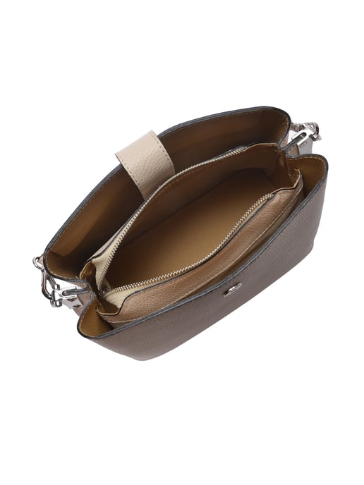 Isabella Rhea Beige Rundleer Tas - Image 4