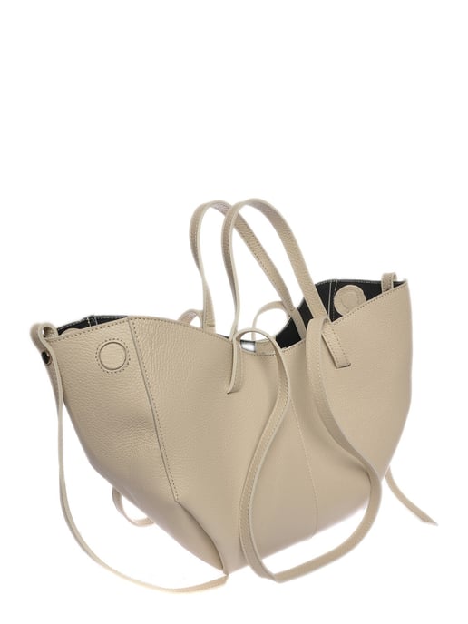 Luisa Vannini Beige Rundleer Tas - Image 2