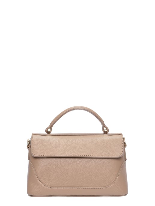 Luisa Vannini Beige Rundleer Tas - Image 1