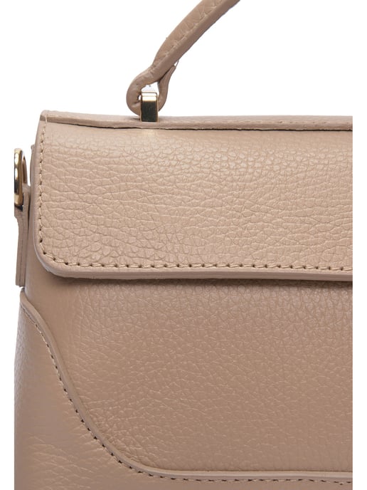 Luisa Vannini Beige Rundleer Tas - Image 3