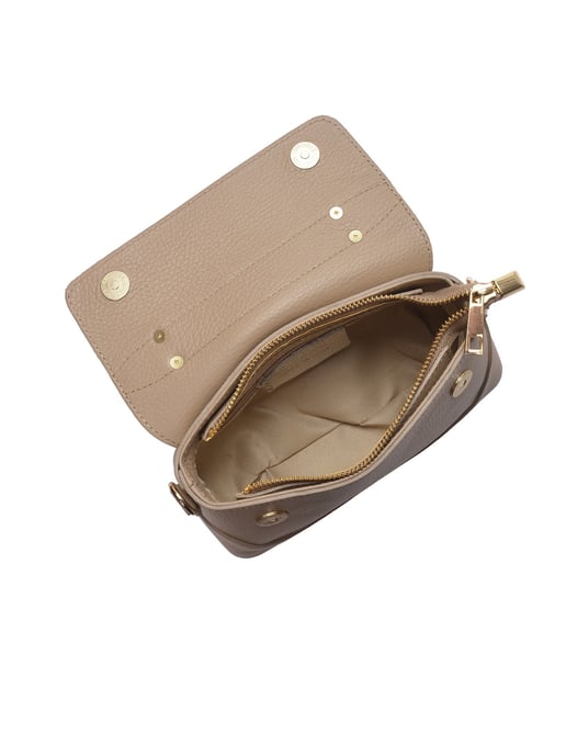 Luisa Vannini Beige Rundleer Tas - Image 4