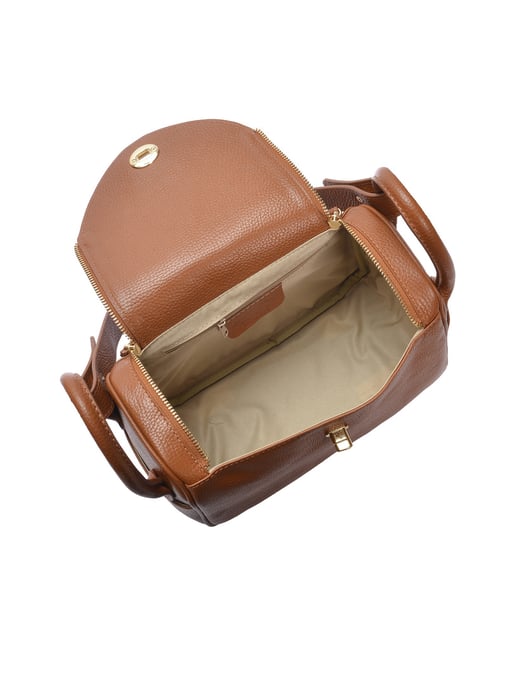 Luisa Vannini Brown Rundleer Tas - Image 4