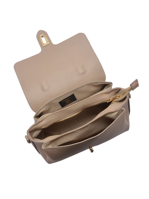 Roberta M Beige Rundleer Tas - Image 4