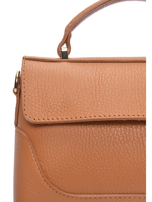 Luisa Vannini Brown Rundleer Tas - Image 3