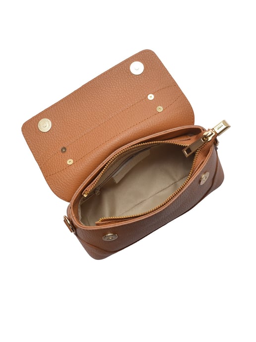 Luisa Vannini Brown Rundleer Tas - Image 4