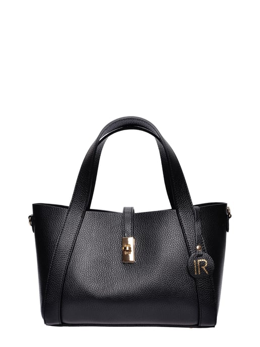 Isabella Rhea Zwart Rundleer Tas - Image 1