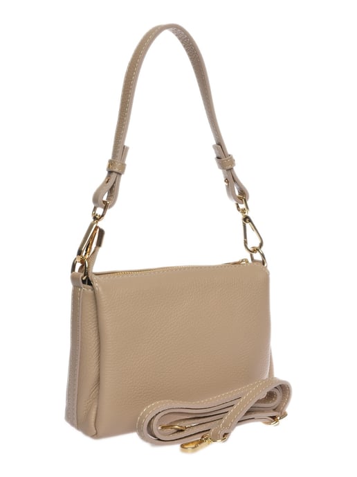 Luisa Vannini Beige Rundleer Tas - Image 2