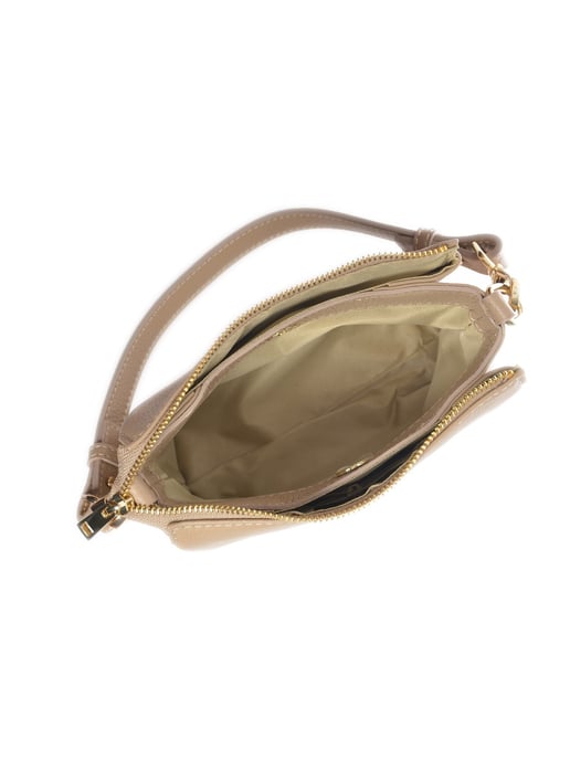 Luisa Vannini Beige Rundleer Tas - Image 4