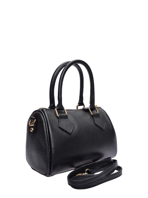 Luisa Vannini Zwart Rundleer Tas - Image 2