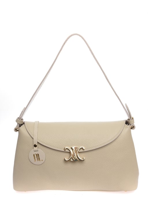 Anna Luchini Beige Rundleer Tas - Image 1