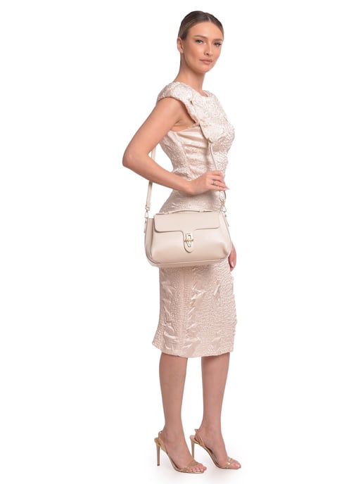 Roberta M Beige Rundleer Tas - Image 5