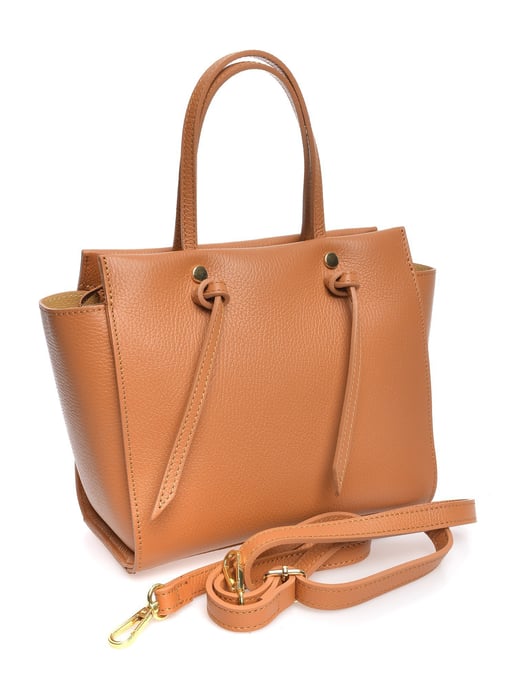 Anna Luchini Brown Rundleer Tas - Image 2
