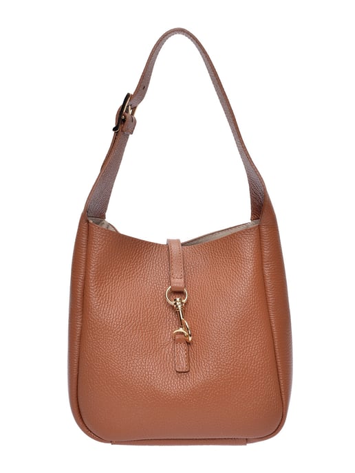 Anna Luchini Brown Rundleer Tas - Image 1