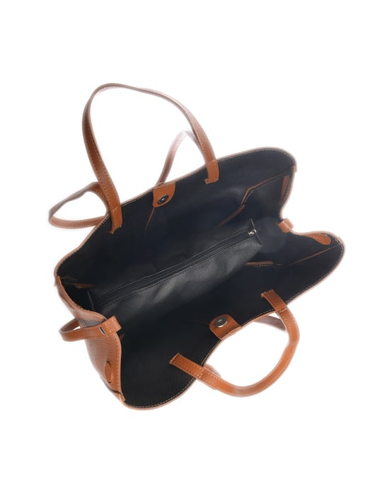 Luisa Vannini Brown Rundleer Tas - Image 4