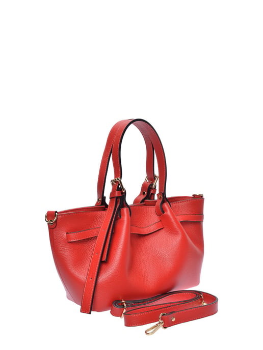 Luisa Vannini Rood Rundleer Tas - Image 2
